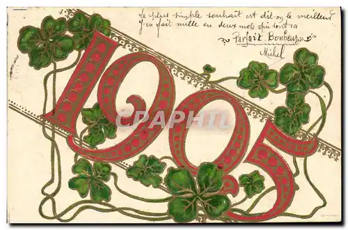 Cartes postales Fantaisie Fleurs Annee 1905 Trefles