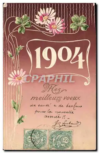 Ansichtskarte AK Fantaisie Fleurs Annee 1904