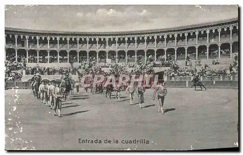 Cartes postales Corrida Course de taureaux Entrada de la cuadrilla