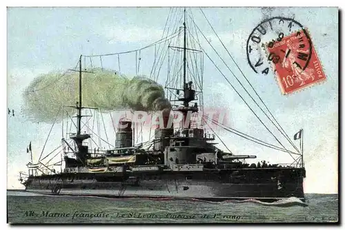 Cartes postales Bateau de Guerre Le Saint Louis Cuirasse de 1er rang