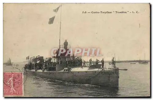 Cartes postales Bateau de Guerre Contre torpilleir TRomblon