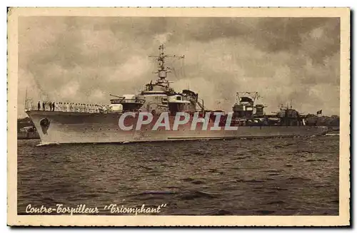 Cartes postales Bateau de Guerre Contre torpilleur Triomphant