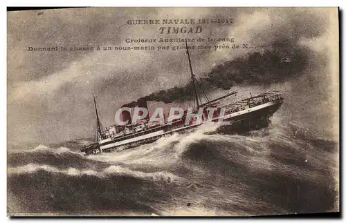 Cartes postales Bateau de Guerre Timgad Croiseur auxiliaire de 1er rang