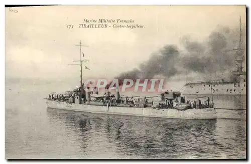 Ansichtskarte AK Bateau de Guerre Tiralleur Contre torpilleur