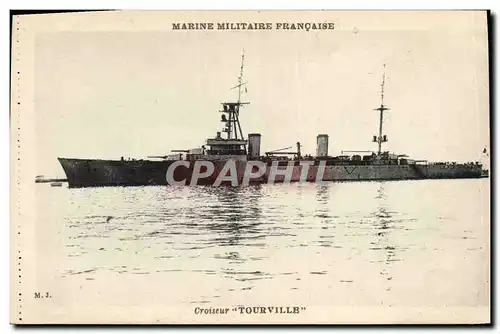 Ansichtskarte AK Bateau de Guerre Croiseur Tourville