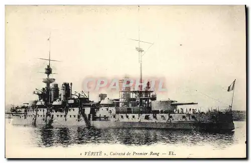 Cartes postales Bateau de Guerre Verite Cuirasse de 1er rang