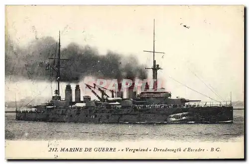 Ansichtskarte AK Bateau de Guerre Vergniaud Dreadnought d&#39escadre