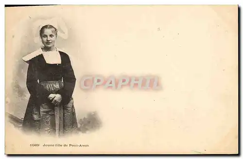 Cartes postales Folklore Jeune fille de Pont Aven