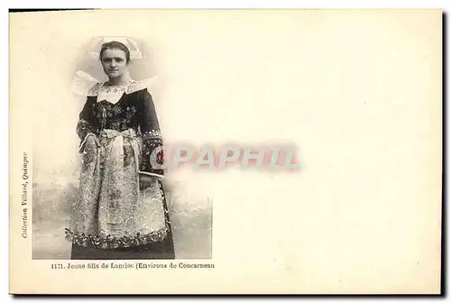 Ansichtskarte AK Folklore Jeune fille de Lanriec Environs de Concarneau