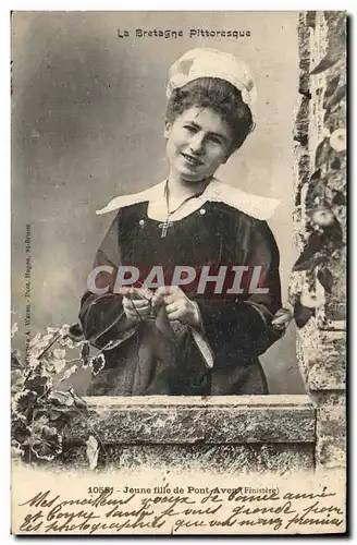 Cartes postales Folklore Jeune fille de Pont Aven