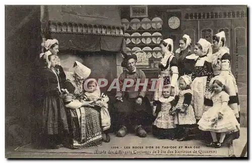 Cartes postales Folklore Les noces d&#39or de Tad Coz et Man Coz Costumes de fete des environs de Quimper