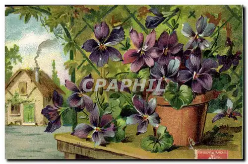 Cartes postales Fantaisie Fleurs