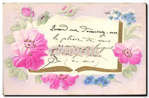 Cartes postales Fantaisie Fleurs