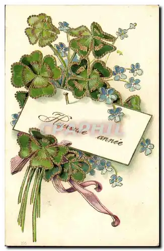 Cartes postales Fantaisie Fleurs Trefles