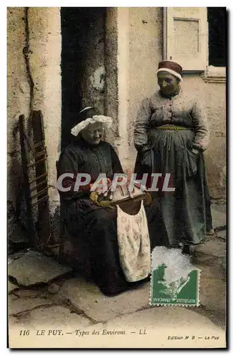 Ansichtskarte AK Folklore Dentelle Dentelliere Le Puy Type des environs