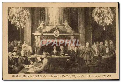 Cartes postales Ouverture de la Conference de la Paix Mars 1919 Ferdinand Polack