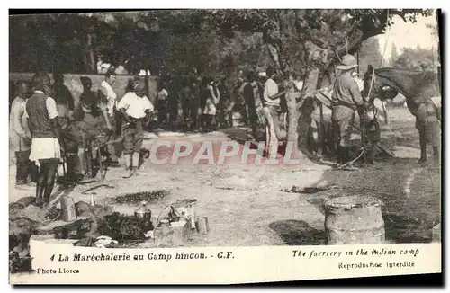 Ansichtskarte AK Cheval Hippisme Equitation La Marechalerie au Camp Hindou Militaria