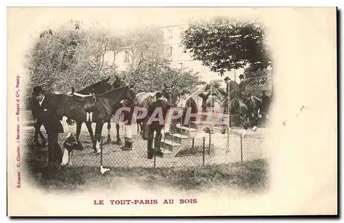 Ansichtskarte AK Cheval Hippisme Equitation Le Tout Paris au Bois