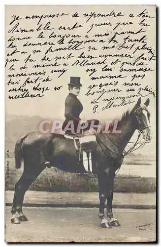 CARTE PHOTO Cheval Hippisme Equitation