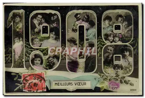 Cartes postales Fantaisie Fleurs Annee 1908 Femmes