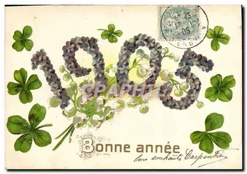Cartes postales Fantaisie Fleurs Annee 1905 Trefles