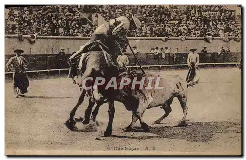 Ansichtskarte AK Corrida Course de taureaux Une pique