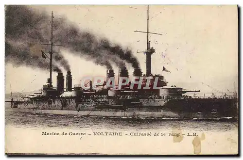 Cartes postales Bateau de Guerre Voltaire Cuirasse de 1er rang