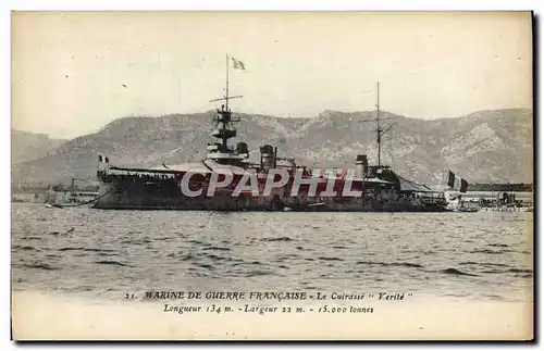 Cartes postales Bateau de Guerre Le Cuirasse Verite