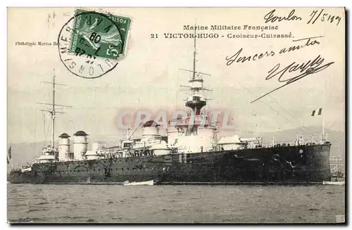 Cartes postales Bateau de Guerre Victor Hugo Croiseur Cuirasse