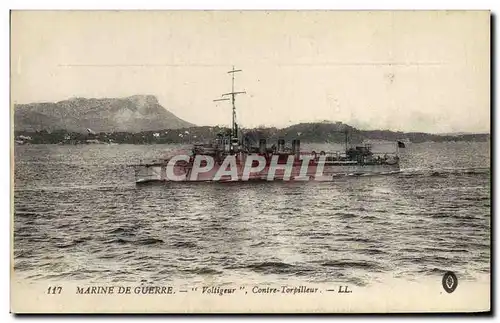 Cartes postales Bateau de Guerre Voltigeur Contre torpilleur