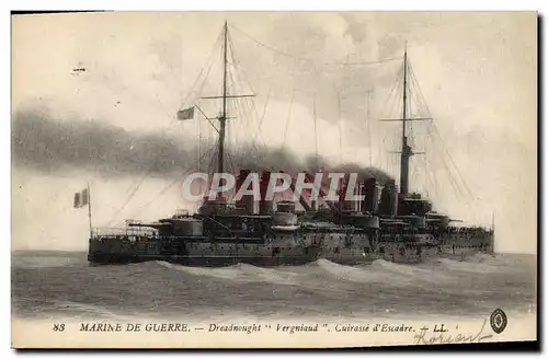 Cartes postales Bateau de Guerre Dreadnought Vergniaud Cuirasse d&#39escadre