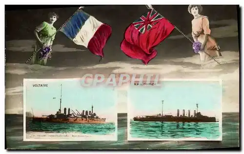 Cartes postales Bateau de Guerre Voltaire HMS Defence