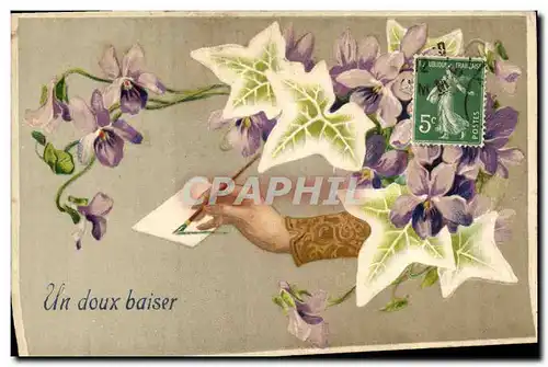 Cartes postales Fantaisie Main Fleurs