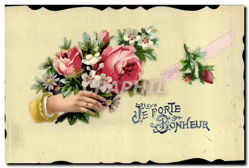 Cartes postales Fantaisie Main Fleurs