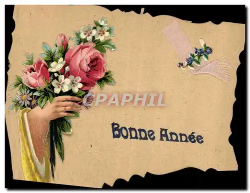 Cartes postales Fantaisie Main Fleurs