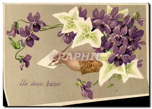 Cartes postales Fantaisie Main Fleurs