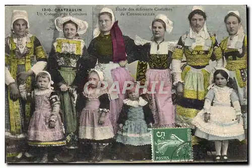 Ansichtskarte AK Folklore Chateaulin Un concours de costumes Cornouailles