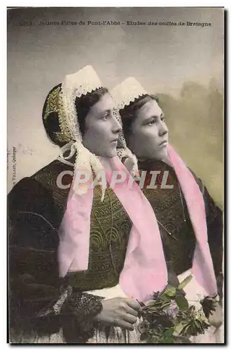 Cartes postales Folklore Jeunes filles de Pont L&#39Abbe