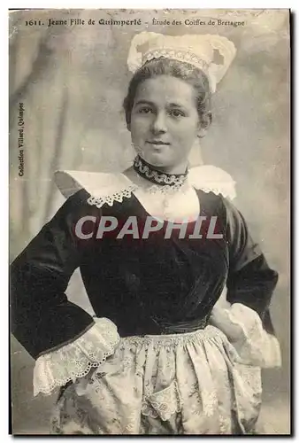 Cartes postales Folklore Jeune fille de Quimperle