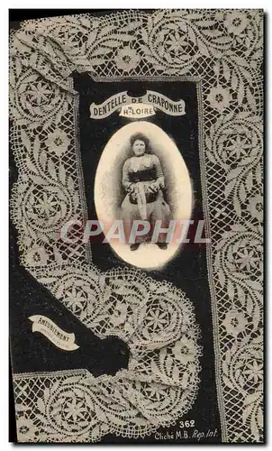 Cartes postales Folklore Dentelle Dentelliere Craponne Ameublement