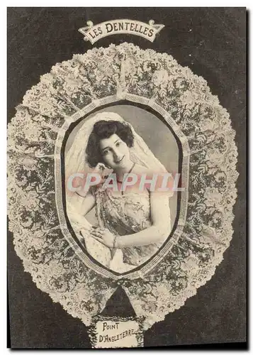 Cartes postales Folklore Dentelle Dentelliere Point d'Angleterre