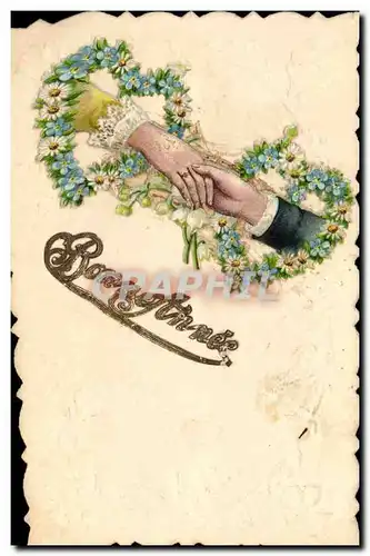 Cartes postales Fantaisie Main Fleurs