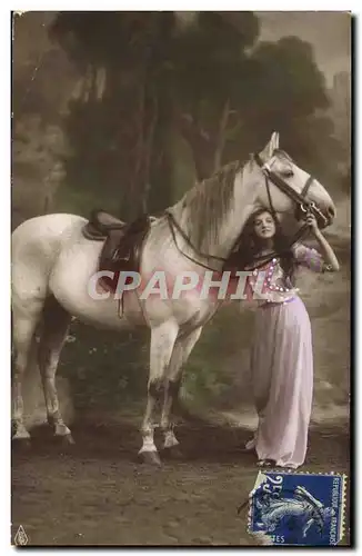 Cartes postales Cheval Hippisme Equitation Femme