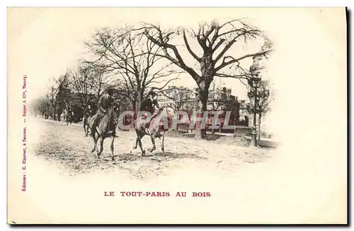 Cartes postales Cheval Hippisme Equitation Le Tout Paris au Bois