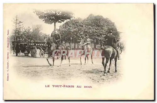 Ansichtskarte AK Cheval Hippisme Equitation Le Tout Paris au Bois