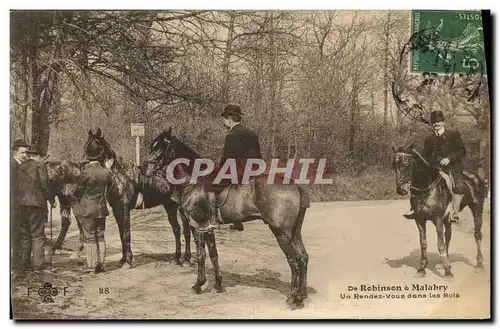 Ansichtskarte AK Cheval Hippisme Equitation De Robinson a Malabry Un rendez vous dans les bois