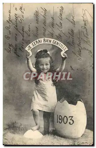 Cartes postales Fantaisie Enfant Annee 1903