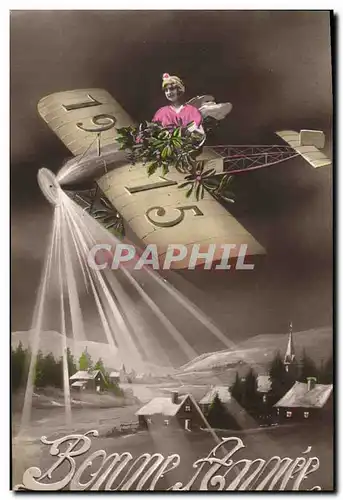 Ansichtskarte AK Fantaisie Femme Annee 1915 Avion Aviation