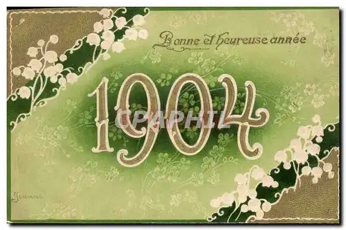 Cartes postales Fantaisie Fleurs Annee 1904 Muguet