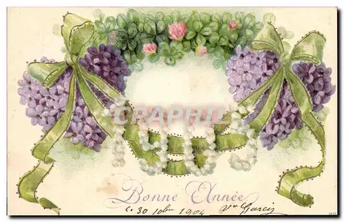 Cartes postales Fantaisie Fleurs Annee 1905 Trefles